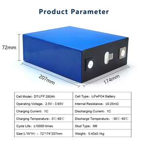 Baterías LFP 3.2V Grado AAA, Celda de Batería Prismática 3.2V 280Ah - Product Image 3