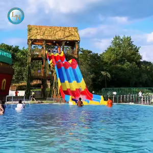 Aire de jeux aquatique familiale, équipement de parc extérieur, toboggan aquatique, combinaison de seau en fibre de verre et de <span class=keywords><strong>fontaine</strong></span>, toboggan aquatique extérieur - Product Image 3