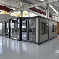 Maison Conteneur Extensible Préfabriquée Clé en Main 20 pieds 40 pieds Deux Chambres Pliable, Prix Usine, Habitation Démontable