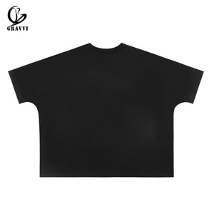 T-shirt GRAVVI Streetwear de haute qualité, 300 grammes, surdimensionné, style hip-hop, décontracté, été, en tissu velours 100% coton, séchage rapide - Product Image 2