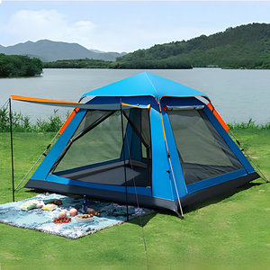Tente <span class=keywords><strong>de</strong></span> <span class=keywords><strong>camping</strong></span> sauvage quatre saisons pour l'extérieur, une chambre, double fonction, peut servir <span class=keywords><strong>de</strong></span> tapis <span class=keywords><strong>de</strong></span> sol, pour 3-4 personnes, entièrement automatique, portable, imperméable - Product Image 3