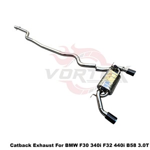 Escape de Acero Inoxidable Vortex Performance Compatible con BMW F30 340i F32 440i B58 3.0T, Silenciador con Válvula Electrónica Ajustable - Product Image 4
