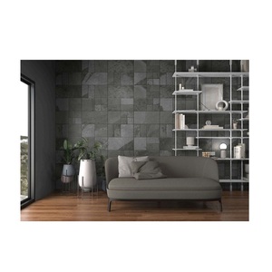 Próximamente: Azulejos de Porcelana Cerámica Negra Brillante para Paredes Exteriores, Imitación Piedra, Diseño Minimalista, Antideslizantes, 9-12mm - Product Image 1
