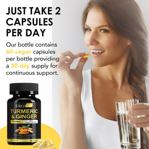 Hatmanlabs Biologische Kurkuma Gember Extract <span class=keywords><strong>Capsules</strong></span> Met Zwarte Peper Poeder Joint Health Supplement Kurkuma <span class=keywords><strong>Capsules</strong></span> - Product Image 6