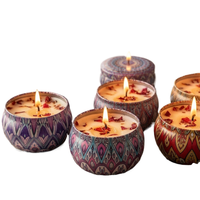 Großhandel Mini Lavendel-Duftkerzen im Blechdöschen, Handgemachte Ungiftige Aromatherapie-Dekokerzen, Geschenkbox-Set für Feiertage und Ostern