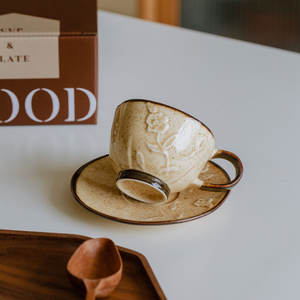 Tazas y Platos de Cerámica con Flores en Relieve, Exquisitos Platos y Tazas de Té de la Tarde con Color Subesmaltado - Product Image 6