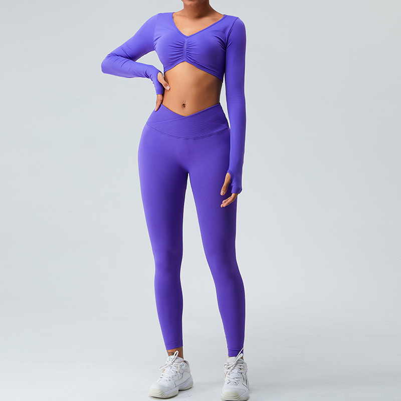 Custom Top Workout Woman Bra Yoga Leggings 2 Piece Jumpsuit Short Butt Lift Cross Back Women's Sports Fitness Yoga Gym Set
