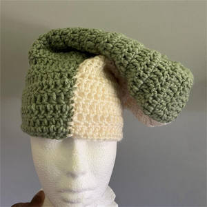 Chapeau de Noël pour femmes et hommes, costume de cosplay, <span class=keywords><strong>pompon</strong></span>, chapeau de Père Noël, chapeau à longue queue, mode vintage, chapeau en crochet - Product Image 3