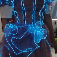 Fil à vêtements électroluminescent EL plat