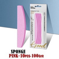 10 Buah/Pak Set Alat Manikur Suku Cadang Pengganti Kikir Kuku Baja Tahan Karat 80/100/180/240 Grit Amplas Pengganti untuk Alas Logam