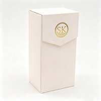Boîte à parfum de luxe avec logo personnalisé, couvercle magnétique, boîte rigide haute pour flacon de parfum, emballage cadeau avec insert intérieur