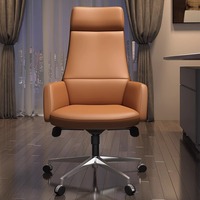 Chaise de bureau exécutive contemporaine en cuir GBY-98 avec hauteur de siège réglable et base pivotante
