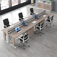 Poste de travail modulaire pour bureau, mobilier de bureau pour 4, 6 ou 8 personnes, table de travail pour personnel, idéal pour les immeubles de bureaux