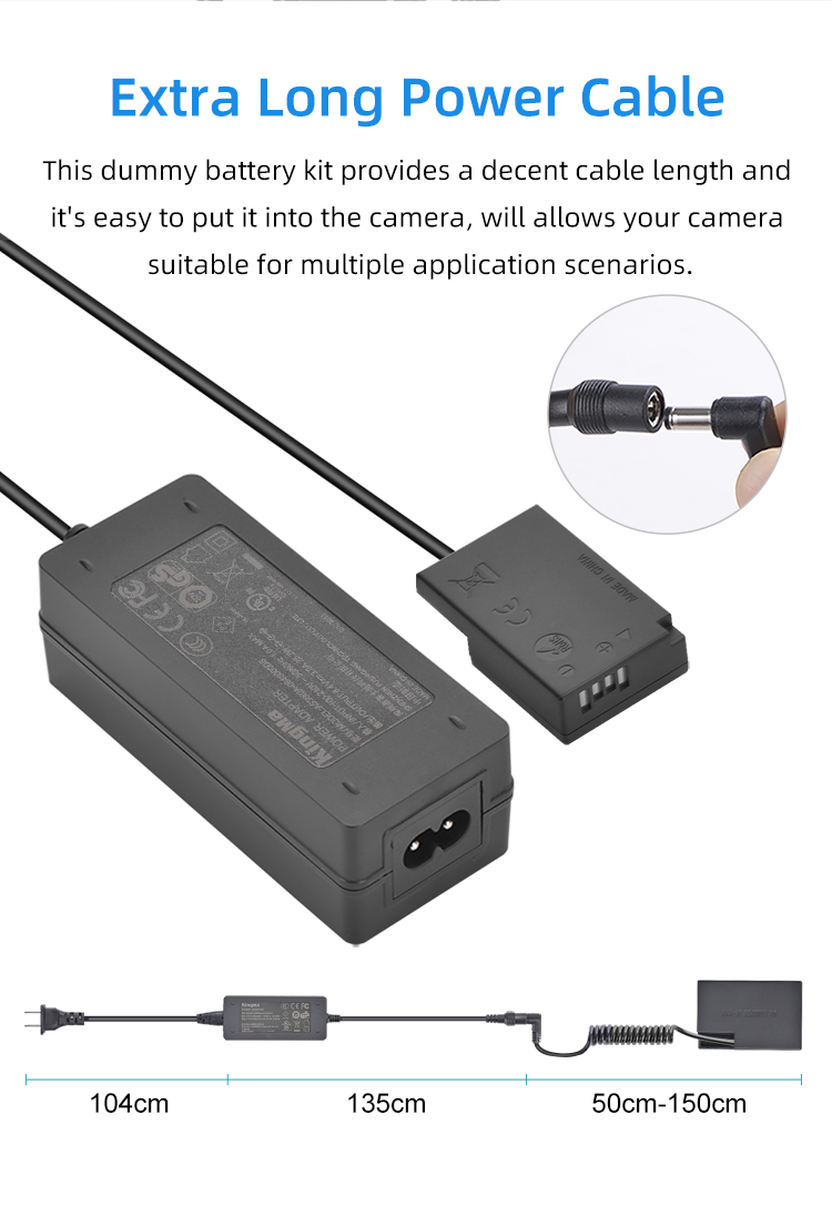 Kingma LP-E17 LP E17 dummy battery kit with AC power supply adapter