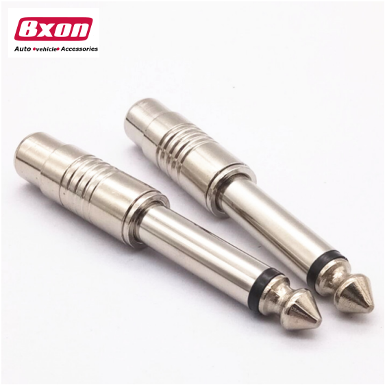 Bxon Nickel 6.35mm Mono Plug to RCA Jack Audio Connector Adapter