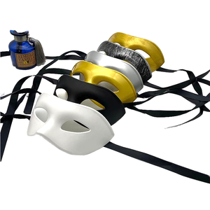 Bola <span class=keywords><strong>de</strong></span> <span class=keywords><strong>maquillaje</strong></span> <span class=keywords><strong>de</strong></span> <span class=keywords><strong>Halloween</strong></span>, actuación <span class=keywords><strong>de</strong></span> fiesta, multicolor, cabeza plana, Jazz, adultos, hombres, mujeres, príncipe, <span class=keywords><strong>media</strong></span> <span class=keywords><strong>cara</strong></span>, Máscara - Product Image 1