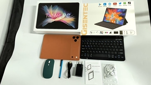 Nouvelle arrivée : Tablette Android 14 17 Pro Max 10 pouces, double carte SIM, appels, 8+128 Go, WIFI, 3G, 4G, avec clavier et étui - Product Image 3