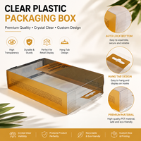 Boîte d'emballage en plastique PET transparente personnalisée, emballage cadeau pliable transparent avec logo OEM