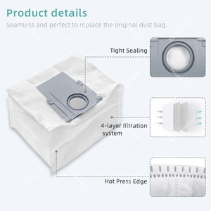 Remplacement adapté pour <span class=keywords><strong>Xiaomi</strong></span> <span class=keywords><strong>Roborock</strong></span> <span class=keywords><strong>S7</strong></span> MaxV <span class=keywords><strong>Ultra</strong></span> rouleau brosse latérale vadrouille tissu Hepa filtre sac à poussière pièces d'aspirateur robotique - Product Image 4