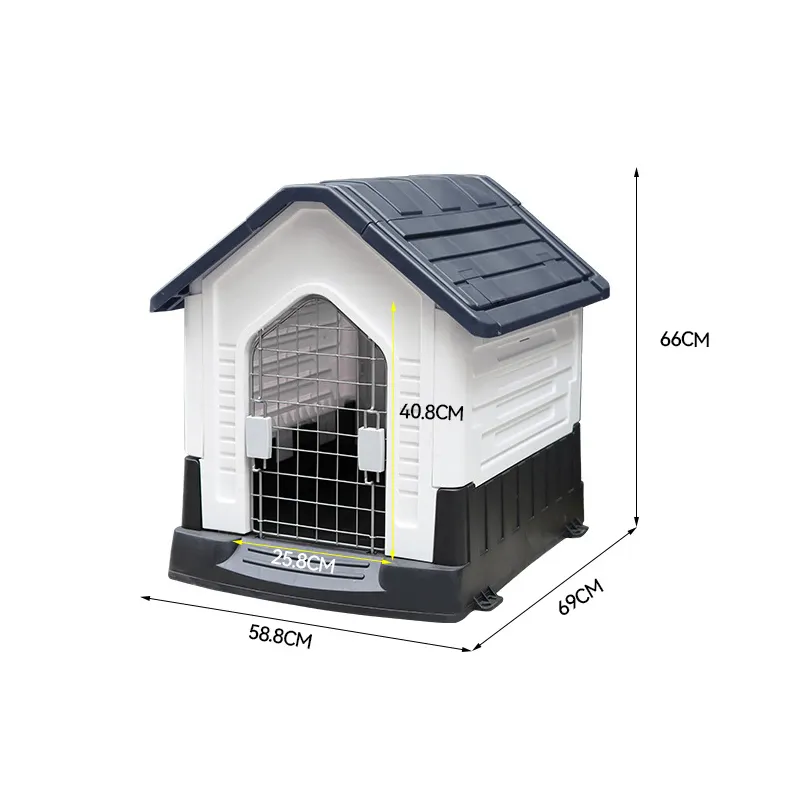 Maison de chien en plastique de luxe imperméable facile à installer