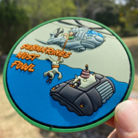 Insigne en caoutchouc PVC 3D personnalisé patch d'étiquette souple pour chapeaux Airsoft Sticks-Iron-on Hook Loop toile de silicone avec matériau principal en plastique