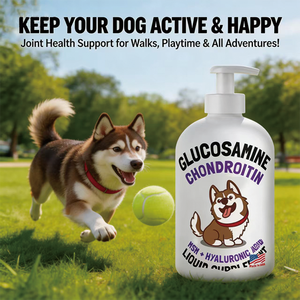 Glucosamine liquide pour chiens, saveur bacon, chondroïtine, MSM, acide hyaluronique, complément K9, formule pour les articulations, mobilité avancée des articulations - Product Image 3