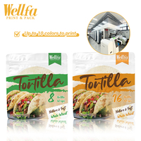 Croûte de burrito imprimée personnalisée, logo transparent, sac d'emballage en plastique avec fermeture éclair, facile à déchirer