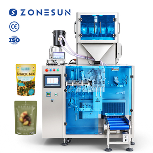 เครื่องบรรจุภัณฑ์แบบอัตโนมัติแนวตั้ง ZONESUN ZS-AFS04W สำหรับเม็ดและผง บรรจุในซองสำเร็จรูป พร้อมระบบชั่งน้ำหนักสี่หัว และระบบดูดฝุ่น - Product Image 1