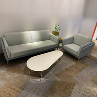 Ensemble de canapés de bureau exécutifs en cuir modernes à trois places pour hôtel et chambre à coucher, design modulaire