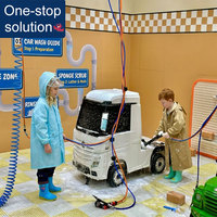 Juego de Juguetes Interactivo de Lavado de Autos para Niños, Simulación de Garaje con Luces, Sonido y Agua