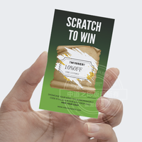 Cupones de Raspaditas Personalizados al por Mayor, Ecológicos y Duraderos para Restaurantes/Tiendas, Vales de Descuento, Diseño Gratuito, Logotipo Personalizado