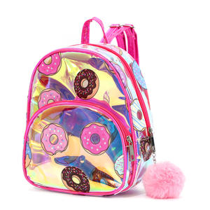 Sac à dos transparent mignon en forme de beignet pour enfants filles, style princesse laser, sac d'école - Product Image 3