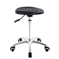 Chaise industrielle moderne ESD noire en cuir PU antistatique KEXING COS-105, réglable en hauteur, pour hôpital, atelier, laboratoire