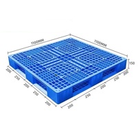 Palette en plastique pour entrepôt, super résistante, double face, en HDPE, à 4 entrées, empilable, pour le transport de marchandises