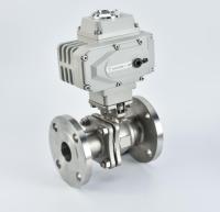 Haoye304 Vanne à boisseau sphérique à bride électrique OEM de haute qualité en acier inoxydable 304 Résistance à la température Contrôle de la résistance à la corrosion