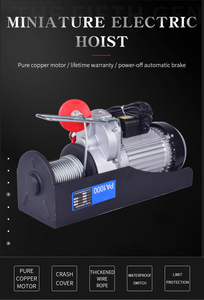 Mini palan électrique 120V Moteur monophasé/triphasé Capacité de levage 500 kg/1000 kg Construction métallique Petit palan à câble - Product Image 3