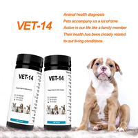 Kit de prueba de animales para uso doméstico Tiras de reactivo de análisis de orina animal VET-14