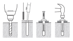 1/4 pulgadas X 1 pulg. Martillo-Set Nail Drive Anclajes de hormigón Aleación de <span class=keywords><strong>zinc</strong></span> Martillo Drive Pin de expansión Anclaje en clavo - Product Image 6