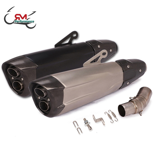 Kit d'échappement Slip-on pour moto, Tube de liaison central 51mm, silencieux d'échappement pour <span class=keywords><strong>BMW</strong></span> <span class=keywords><strong>R1250R</strong></span>/RS/RT/GS R1250GS ADV 2019 2020 - Product Image 1