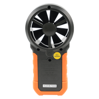 Anémomètre numérique portable pour la mesure du volume d'air, enregistreur de vitesse du vent avec écran LCD rétroéclairé, en matériau ABS, pour grue