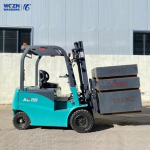 מלגזה חשמלית WGZN בעלת מסגרת פלדה חזקה במיוחד 2.5 טון, תורן אלומיניום קל משקל, סוללת עופרת-חומצה, תקן CE, למחסנים - Product Image 1