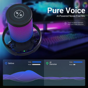 Micrófono de Condensador Profesional <span class=keywords><strong>para</strong></span> Juegos RGB ZTD38 OEM ODM de Zimhome, Nuevo Modelo 2024, <span class=keywords><strong>con</strong></span> Filtro Pop, Soporte Antivibraciones y Trípode <span class=keywords><strong>para</strong></span> <span class=keywords><strong>PC</strong></span> - Product Image 2