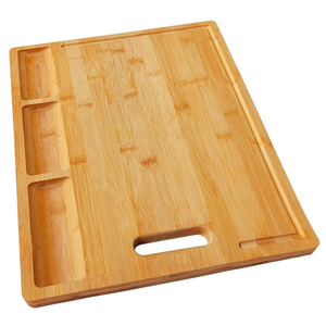 Tabla <span class=keywords><strong>de</strong></span> Cortar <span class=keywords><strong>de</strong></span> Bambú Orgánico para Cocina, Tabla <span class=keywords><strong>de</strong></span> Cortar Grande <span class=keywords><strong>de</strong></span> <span class=keywords><strong>Madera</strong></span> con 3 Compartimentos Integrados - Product Image 1
