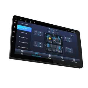 9-10 inch Android đài phát thanh xe 2 DIn âm thanh xe hơi Stereo DSP GPS khung được xây dựng trong Wifi RGB đảo ngược Viện trợ DVB Carplay