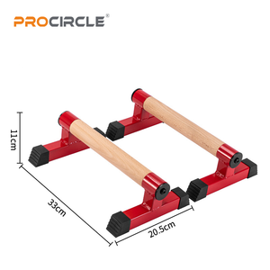WP8003 Madera y acero Push Up Stand Mango <span class=keywords><strong>Calistenia</strong></span> Madera Push Up Parallettes Bar Street Workout - Product Image 5