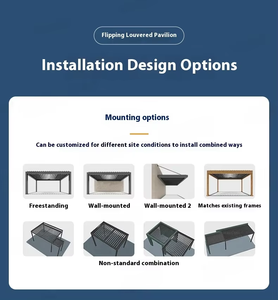 Pérgola Impermeable de Aleación de Aluminio de Lujo Qishu <span class=keywords><strong>para</strong></span> Villas de Alta Gama y Patios de Penthouses, Espacio Exterior - Product Image 5