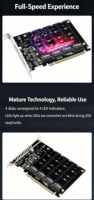 Tarjeta Adaptadora de Bifurcación Huastlink PCIe X16 a M.2 M-Key NVMe X4 SSD para Expansión de Matriz RAID en Servidores 2U