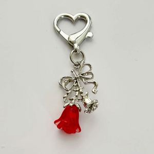 Girl Cute Red Rose Red Black White Pink Fashion Design Vintage Car Keyholder <b>Key</b> <b>Chain</b> Pendant Bag Accessories - Product Image 3