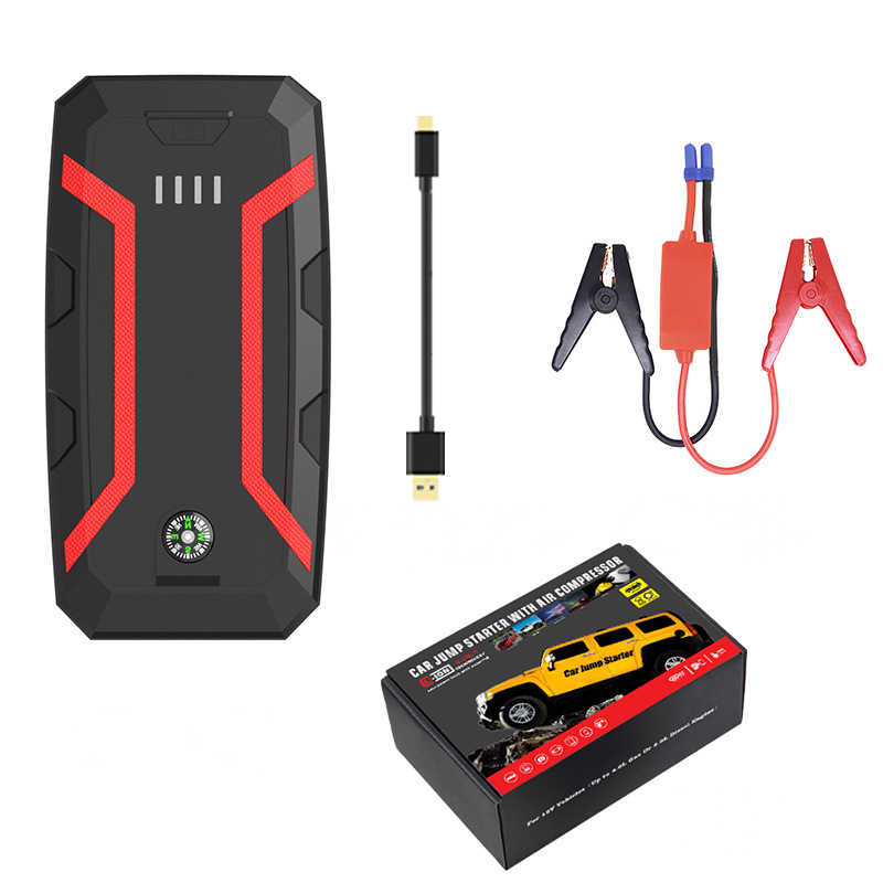 Портативный 12000 мАч Power Bank, пусковое устройство, воздушный насос и воздушный компрессор, автомобильный насос для наружного освещения