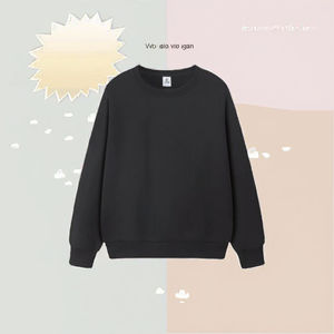 Sweat-shirt à manches longues doublé en tricot d'hiver sur mesure, 310 grammes, 13 couleurs, sweat-shirt à capuche, 100% coton biologique - Product Image 3